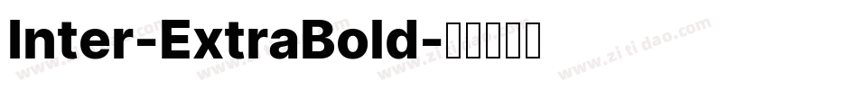 Inter-ExtraBold字体转换