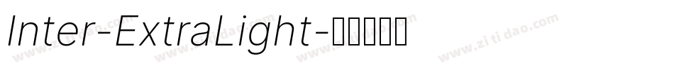 Inter-ExtraLight字体转换