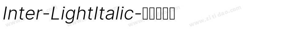 Inter-LightItalic字体转换