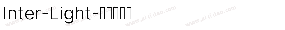 Inter-Light字体转换