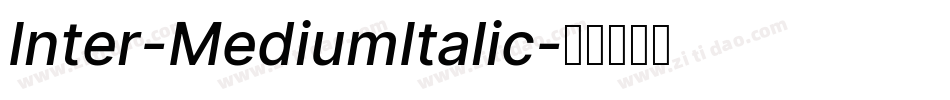 Inter-MediumItalic字体转换