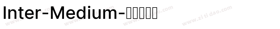 Inter-Medium字体转换