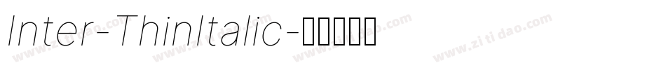 Inter-ThinItalic字体转换