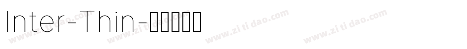 Inter-Thin字体转换