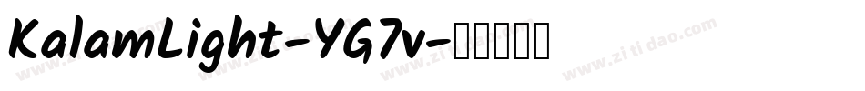 KalamLight-YG7v字体转换