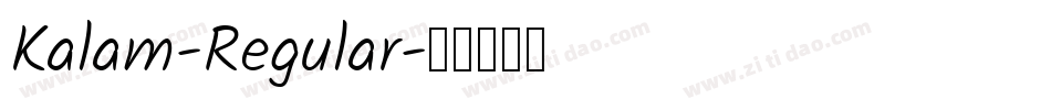 Kalam-Regular字体转换