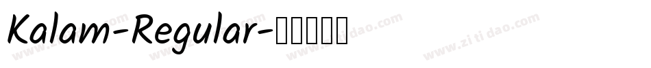 Kalam-Regular字体转换