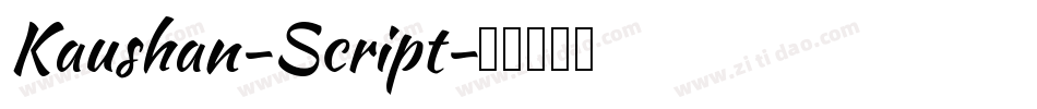 Kaushan-Script字体转换