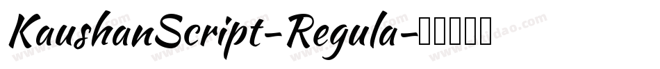 KaushanScript-Regula字体转换