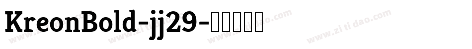 KreonBold-jj29字体转换