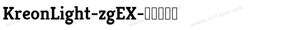 KreonLight-zgEX字体转换