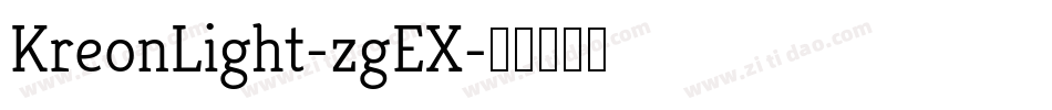 KreonLight-zgEX字体转换