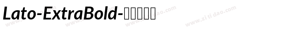 Lato-ExtraBold字体转换
