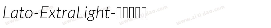 Lato-ExtraLight字体转换