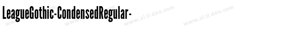 LeagueGothic-CondensedRegular字体转换
