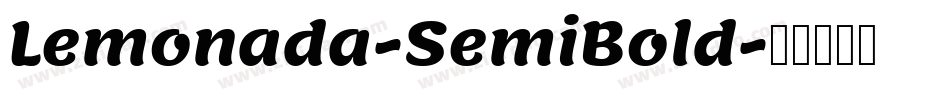 Lemonada-SemiBold字体转换