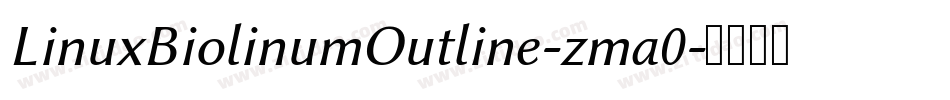 LinuxBiolinumOutline-zma0字体转换