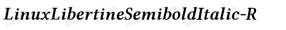 LinuxLibertineSemiboldItalic-RdWM字体转换