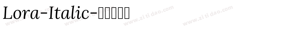 Lora-Italic字体转换