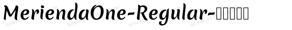MeriendaOne-Regular字体转换