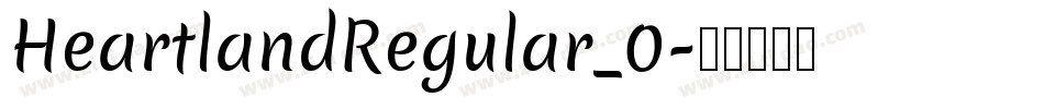 HeartlandRegular_0字体转换