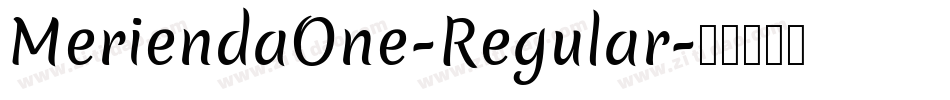 MeriendaOne-Regular字体转换