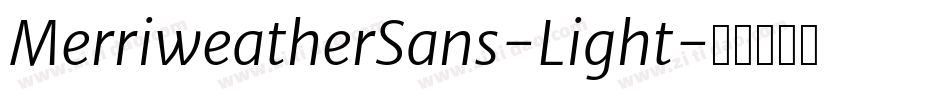MerriweatherSans-Light字体转换