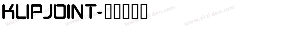 KlipJoint字体转换