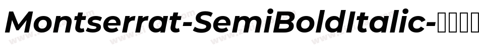 Montserrat-SemiBoldItalic字体转换