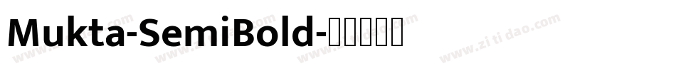Mukta-SemiBold字体转换