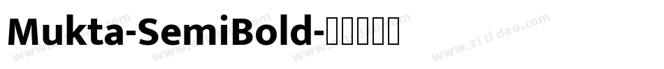 Mukta-SemiBold字体转换