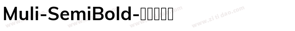 Muli-SemiBold字体转换