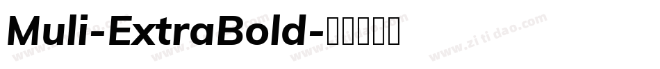 Muli-ExtraBold字体转换