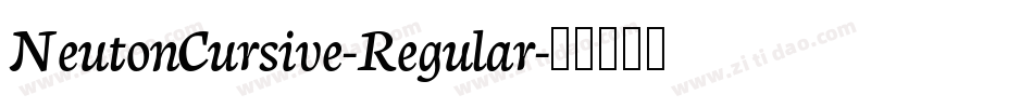 NeutonCursive-Regular字体转换