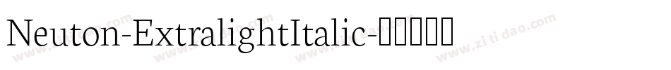Neuton-ExtralightItalic字体转换