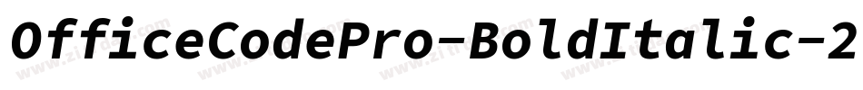 OfficeCodePro-BoldItalic-2字体转换