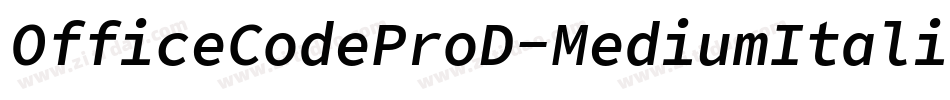 OfficeCodeProD-MediumItalic-14字体转换
