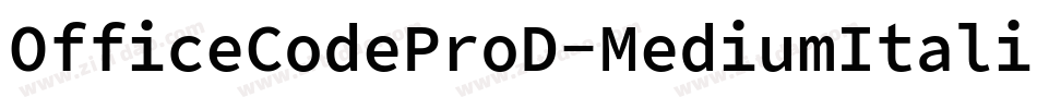 OfficeCodeProD-MediumItalic-14字体转换