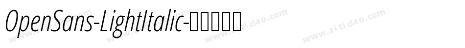 OpenSans-LightItalic字体转换