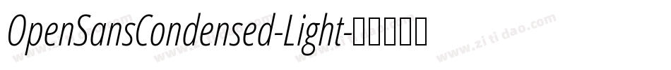 OpenSansCondensed-Light字体转换