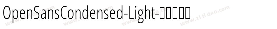 OpenSansCondensed-Light字体转换