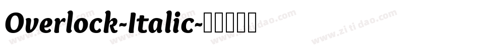 Overlock-Italic字体转换