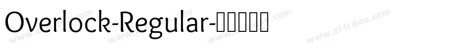 Overlock-Regular字体转换