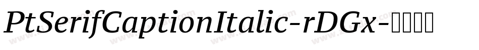 PtSerifCaptionItalic-rDGx字体转换