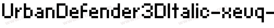 UrbanDefender3DItalic-xevq字体转换