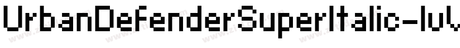 UrbanDefenderSuperItalic-lvV0字体转换