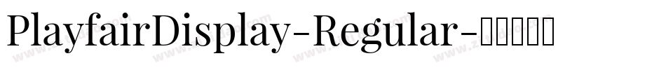 PlayfairDisplay-Regular字体转换