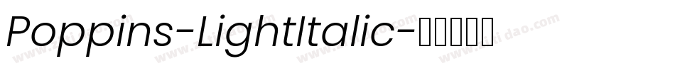 Poppins-LightItalic字体转换