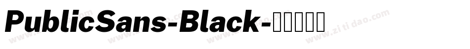 PublicSans-Black字体转换