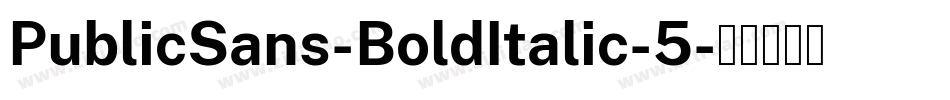 PublicSans-BoldItalic-5字体转换